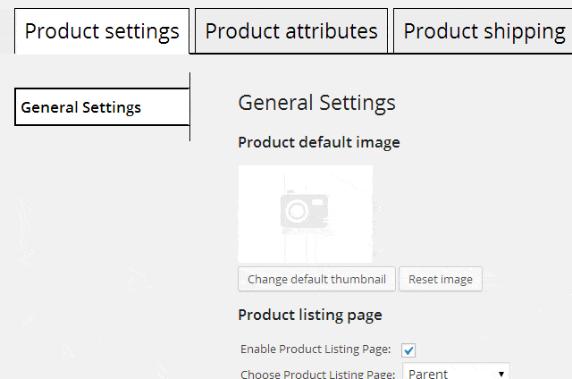 Product Catalog Settings