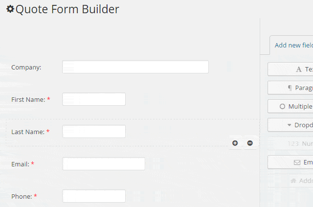 Quote Form Builder