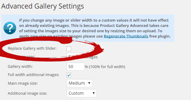 Enable Product Slider