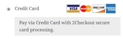 2Checkout Payment Option