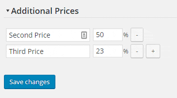 Multiple Prices Settings