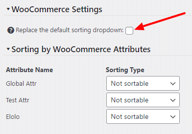 Replace the default WooCommerce sorting dropdown