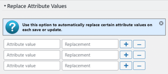 Replace Attribute Values