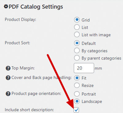 PDF Catalog include short description