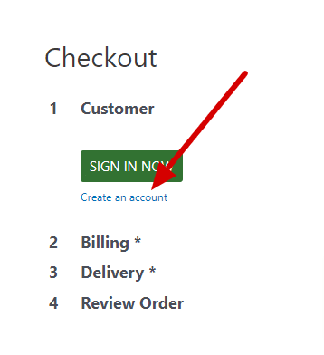 Registration step quote checkout