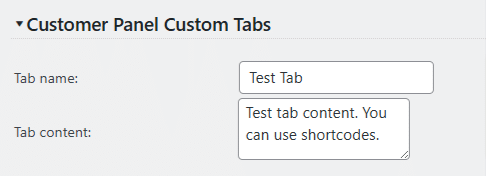 custom tab settings