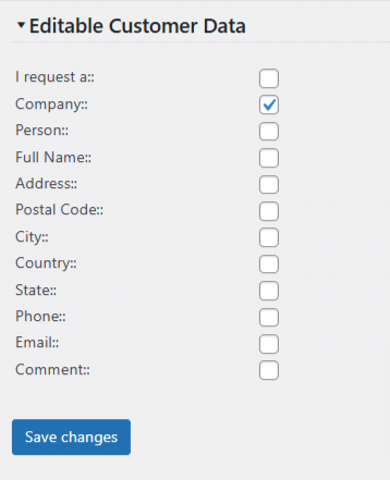 Enable fields to be edited